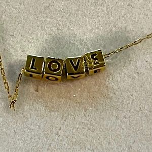14K 🌟gold “L O V E”necklace in jewelry box